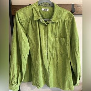Pilcro by Anthropologie Olive Green Button Down Shirt